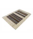 Hand Made Lori Wool Rug 4' 0" X 5' 11" 4' 0" X 5' 11" (122 X 180) / Ivory / Ivory