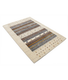 Hand Made Lori Wool Rug 4' 0" X 5' 11" 4' 0" X 5' 11" (122 X 180) / Ivory / Ivory
