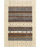 Hand Made Lori Wool Rug 4' 0" X 5' 11" 4' 0" X 5' 11" (122 X 180) / Ivory / Ivory