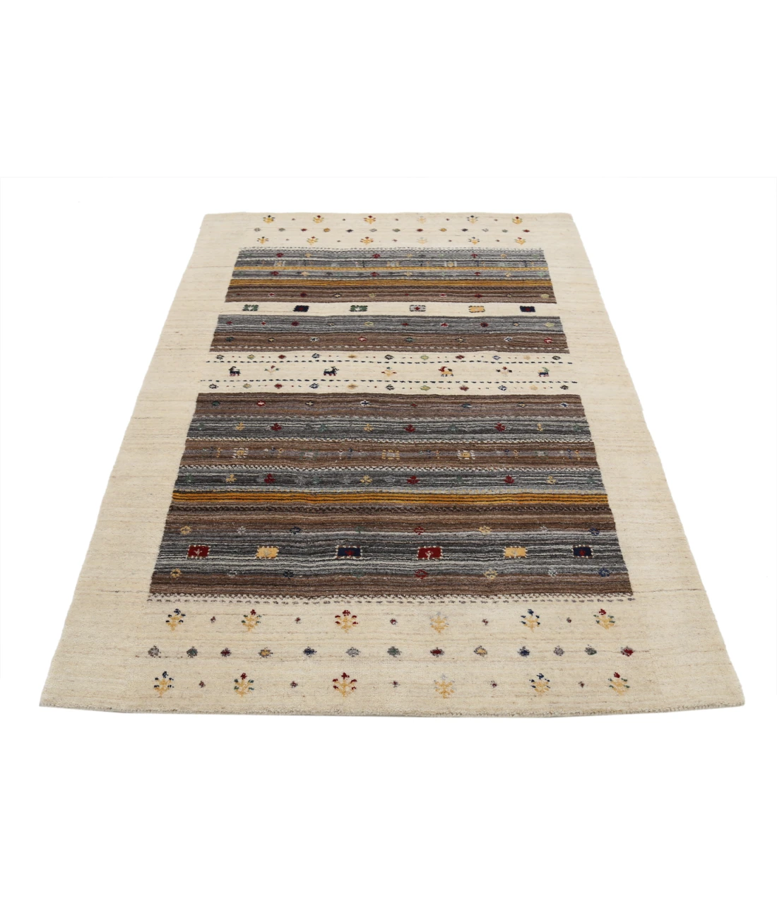 Hand Made Lori Wool Rug 3' 11" X 5' 11" 3' 11" X 5' 11" (119 X 180) / Ivory / Ivory