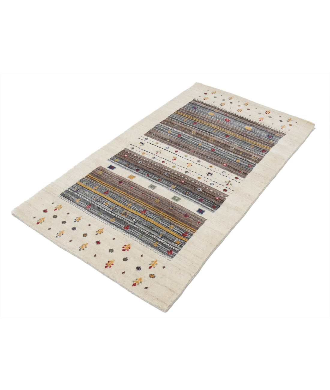Hand Made Lori Wool Rug 2' 10" X 5' 2" 2' 10" X 5' 2" (86 X 158) / Ivory / Ivory