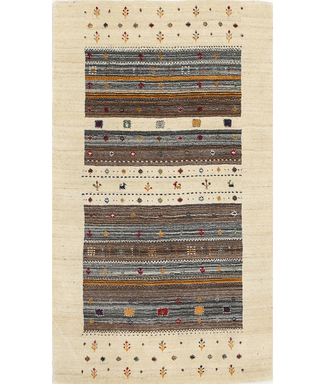 Hand Made Lori Wool Rug 3' 0" X 5' 3" 3' 0" X 5' 3" (91 X 160) / Ivory / Ivory
