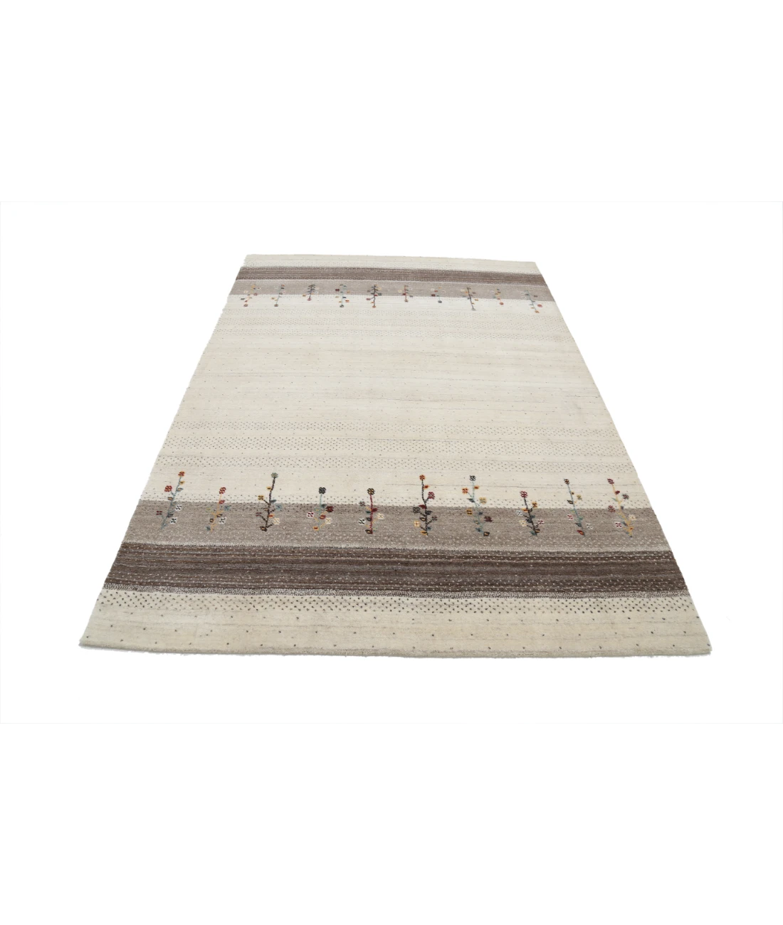 Hand Made Lori Wool Rug 5' 4" X 7' 7" 5' 4" X 7' 7" (162 X 231) / Ivory / Ivory