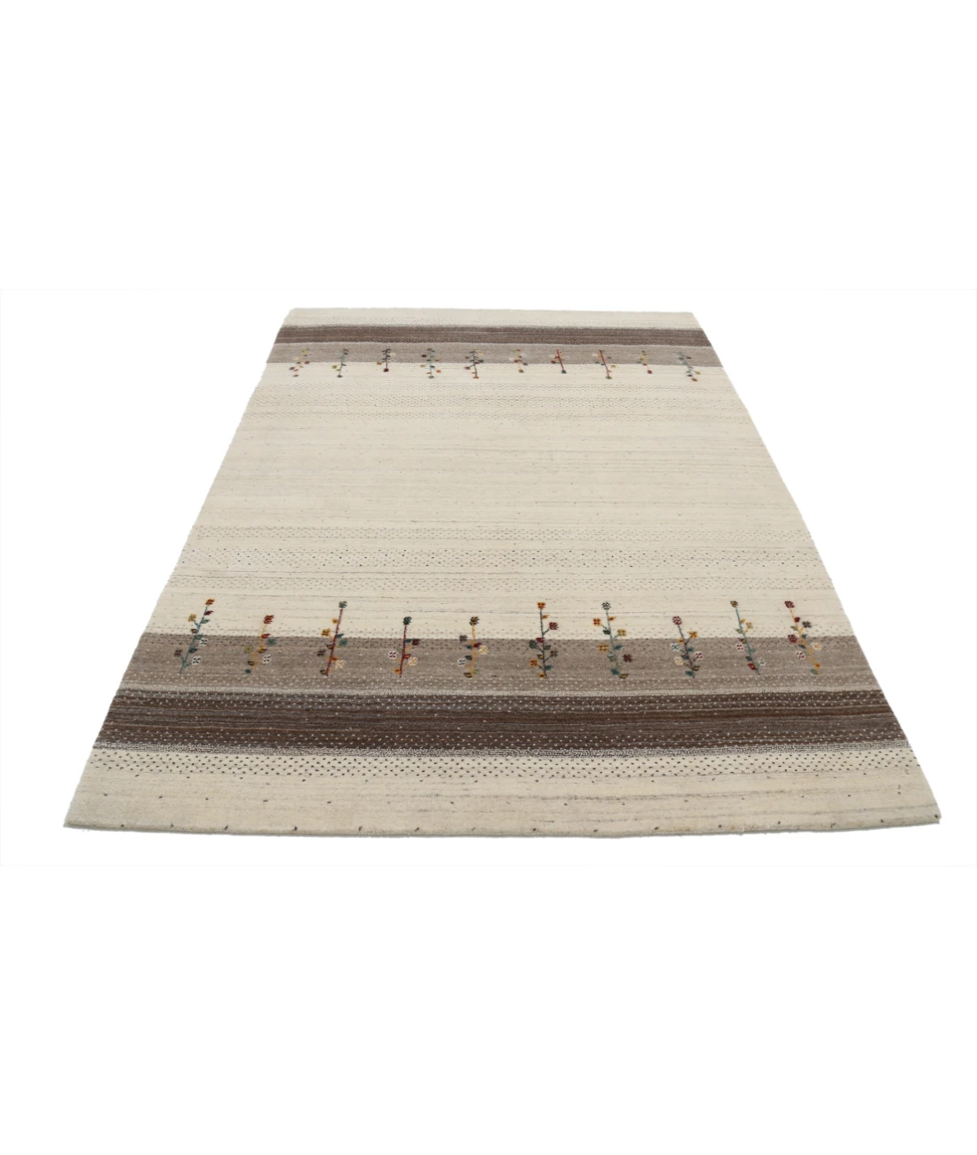 Hand Made Lori Wool Rug 5' 3" X 7' 7" 5' 3" X 7' 7" (160 X 231) / Ivory / Ivory