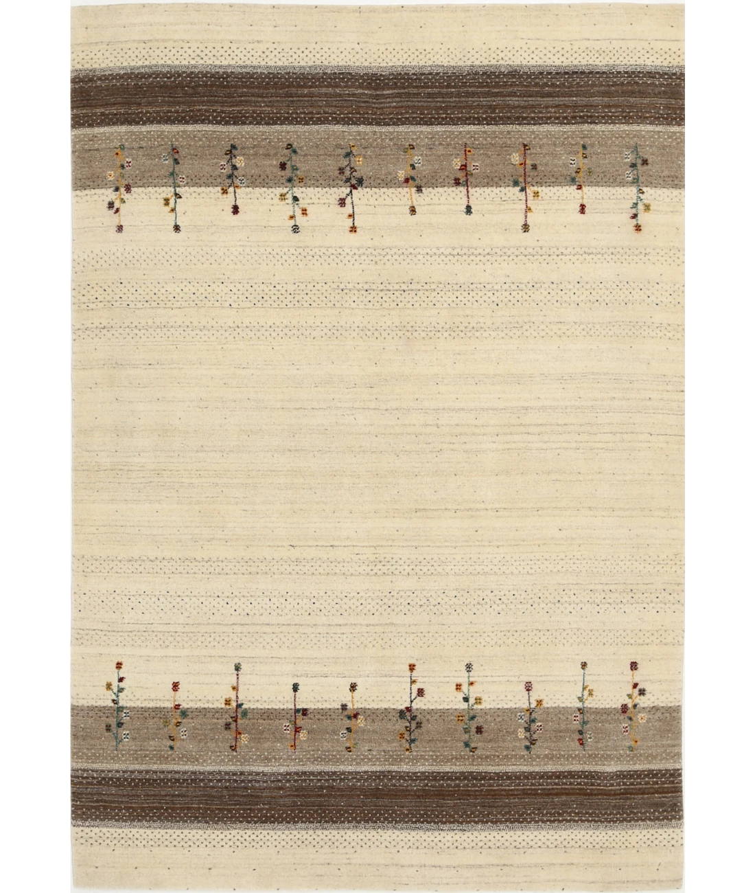 Hand Made Lori Wool Rug 5' 3" X 7' 7" 5' 3" X 7' 7" (160 X 231) / Ivory / Ivory