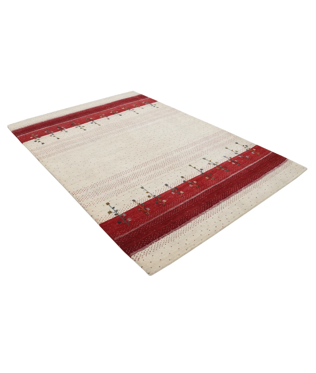 Hand Made Lori Wool Rug 5' 4" X 7' 8" 5' 4" X 7' 8" (162 X 234) / Ivory / Ivory