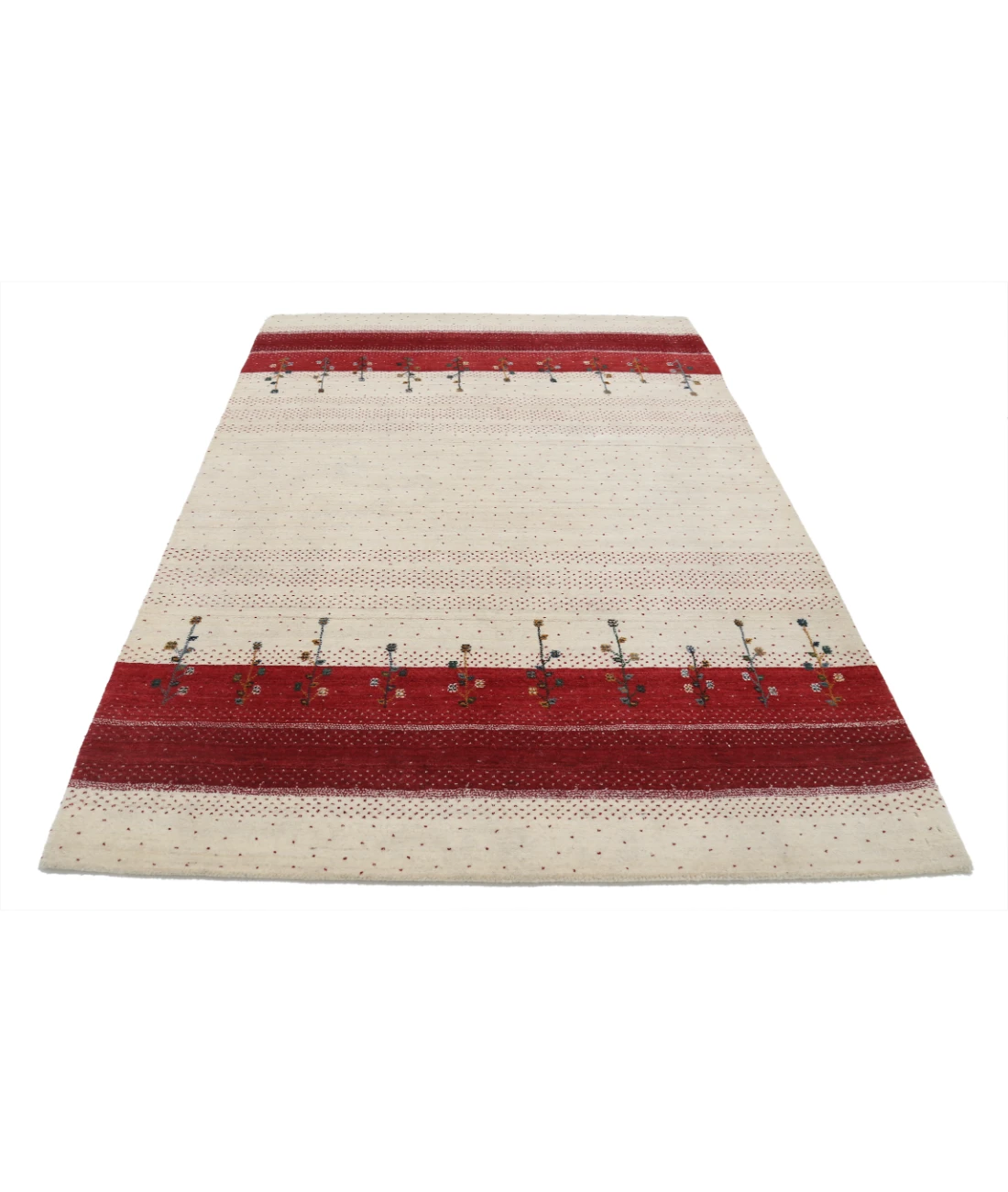 Hand Made Lori Wool Rug 5' 4" X 7' 8" 5' 4" X 7' 8" (162 X 234) / Ivory / Ivory