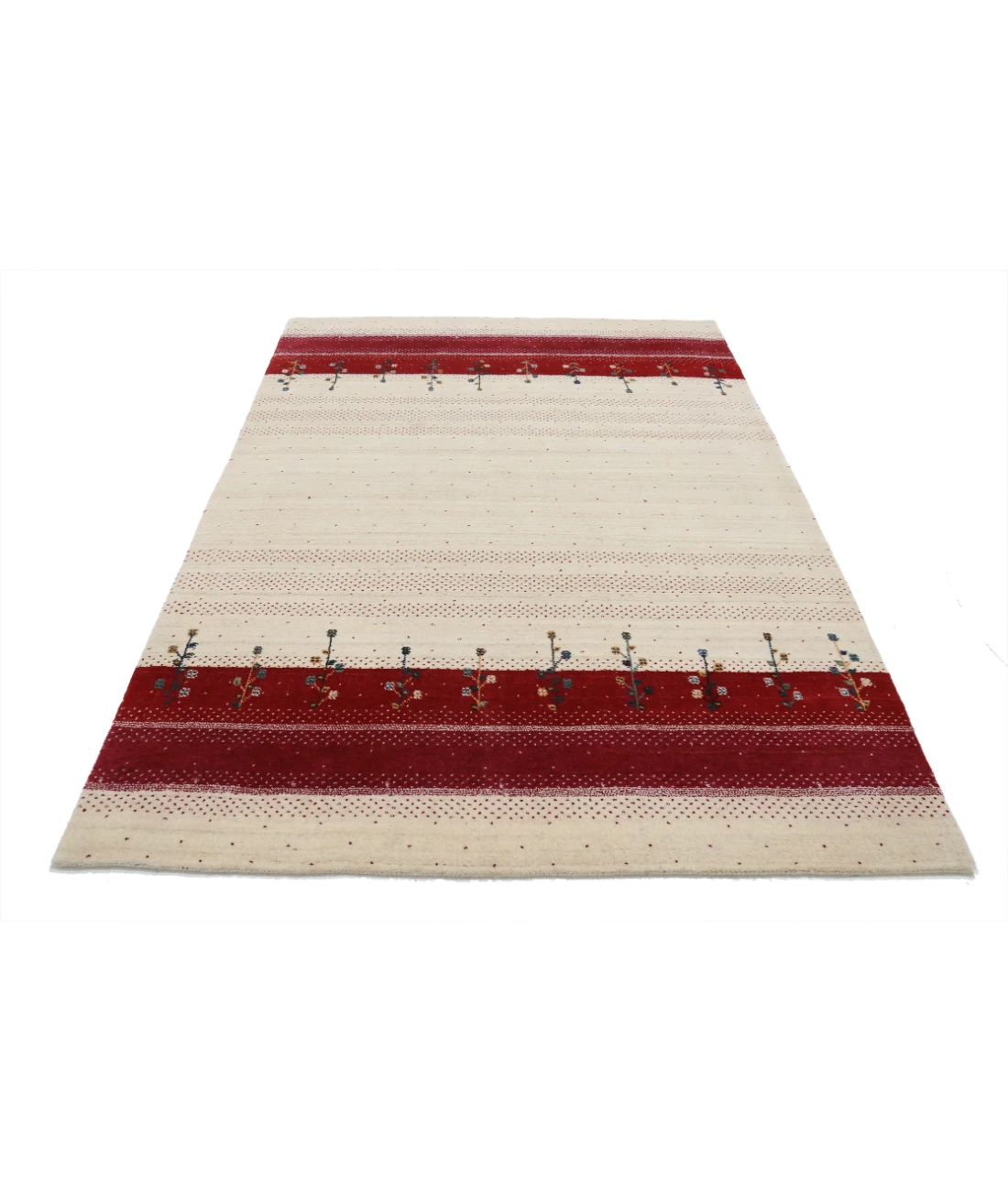 Hand Made Lori Wool Rug 5' 2" X 7' 5" 5' 2" X 7' 5" (158 X 226) / Ivory / Ivory