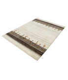 Hand Made Lori Wool Rug 4' 8" X 6' 6" 4' 8" X 6' 6" (142 X 198) / Ivory / Ivory