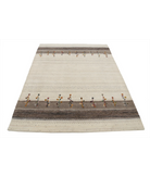 Hand Made Lori Wool Rug 4' 8" X 6' 6" 4' 8" X 6' 6" (142 X 198) / Ivory / Ivory