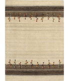 Hand Made Lori Wool Rug 4' 8" X 6' 6" 4' 8" X 6' 6" (142 X 198) / Ivory / Ivory
