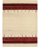 Hand Made Lori Wool Rug 4' 10" X 6' 6" 4' 10" X 6' 6" (147 X 198) / Ivory / Ivory
