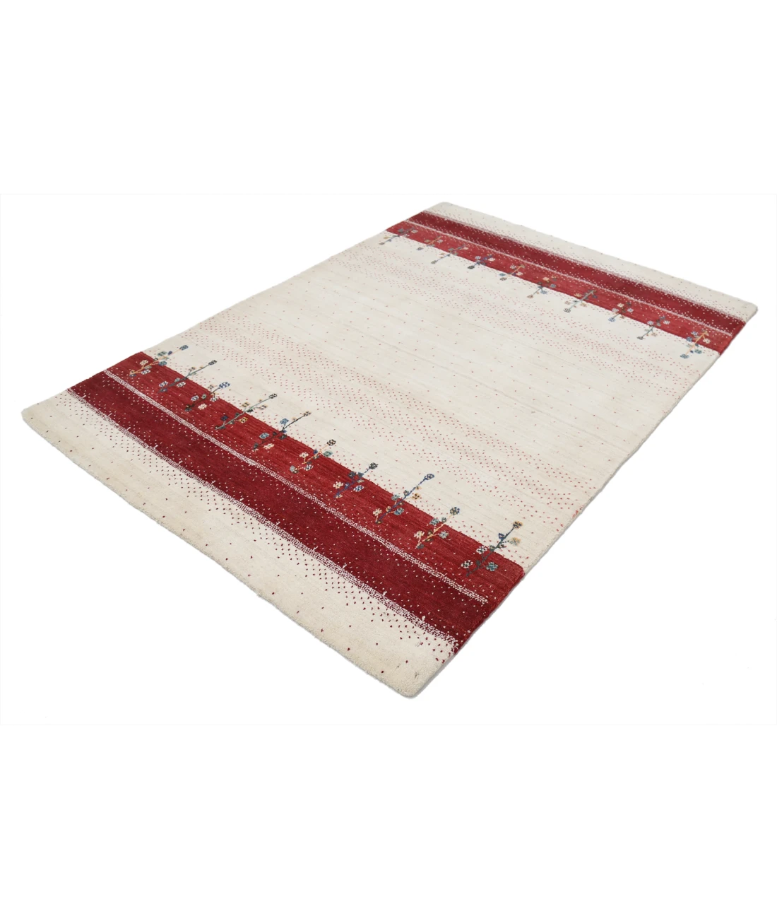 Hand Made Lori Wool Rug 4' 7" X 6' 5" 4' 7" X 6' 5" (140 X 196) / Ivory / Ivory
