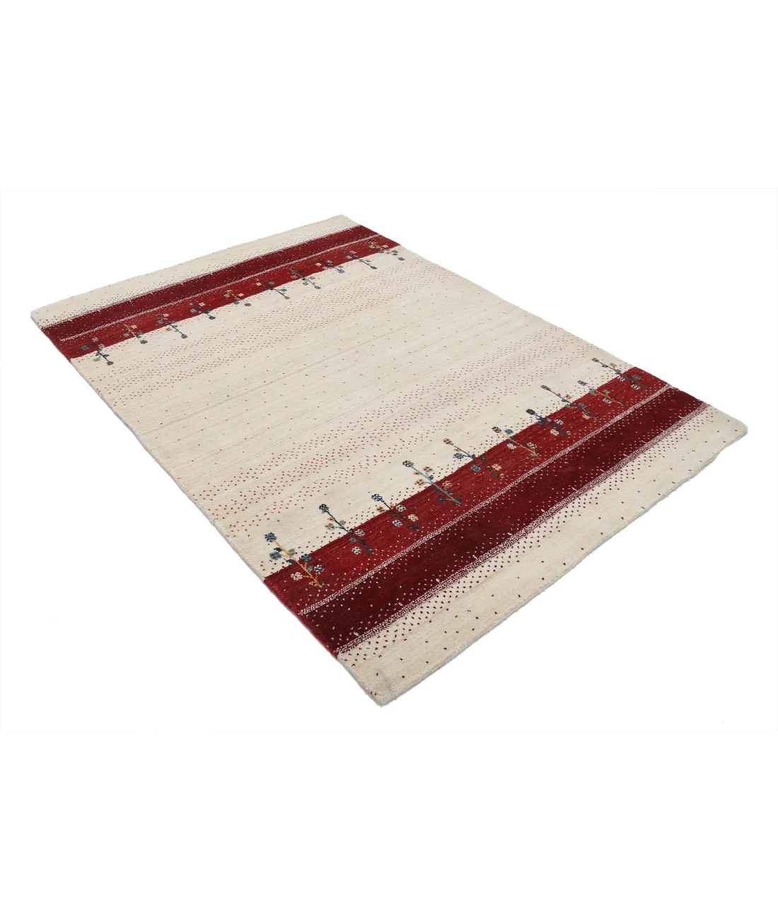 Hand Made Lori Wool Rug 4' 7" X 6' 5" 4' 7" X 6' 5" (140 X 196) / Ivory / Ivory