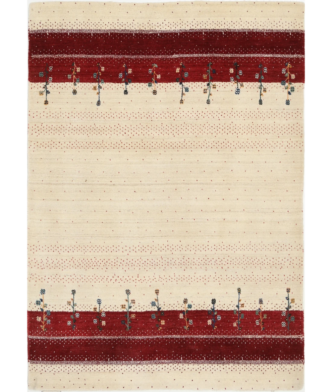 Hand Made Lori Wool Rug 4' 7" X 6' 5" 4' 7" X 6' 5" (140 X 196) / Ivory / Ivory