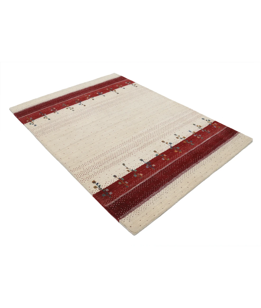 Hand Made Lori Wool Rug 4' 9" X 6' 6" 4' 9" X 6' 6" (145 X 198) / Ivory / Ivory