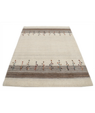Hand Made Lori Wool Rug 4' 8" X 6' 5" 4' 8" X 6' 5" (142 X 196) / Ivory / Ivory