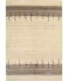 Hand Made Lori Wool Rug 4' 8" X 6' 5" 4' 8" X 6' 5" (142 X 196) / Ivory / Ivory