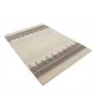 Hand Made Lori Wool Rug 4' 8" X 6' 5" 4' 8" X 6' 5" (142 X 196) / Ivory / Ivory