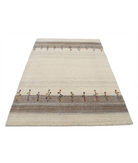 Hand Made Lori Wool Rug 4' 8" X 6' 5" 4' 8" X 6' 5" (142 X 196) / Ivory / Ivory