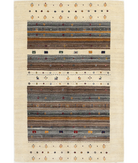 Hand Made Lori Wool Rug 4' 1" X 5' 11" 4' 1" X 5' 11" (124 X 180) / Ivory / Ivory