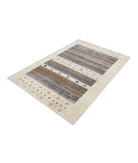 Hand Made Lori Wool Rug 4' 0" X 5' 10" 4' 0" X 5' 10" (122 X 178) / Ivory / Ivory