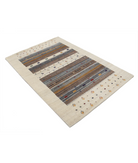 Hand Made Lori Wool Rug 4' 0" X 5' 10" 4' 0" X 5' 10" (122 X 178) / Ivory / Ivory