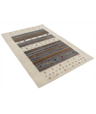 Hand Made Lori Wool Rug 4' 0" X 5' 10" 4' 0" X 5' 10" (122 X 178) / Ivory / Ivory
