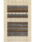 Hand Made Lori Wool Rug 4' 0" X 5' 10" 4' 0" X 5' 10" (122 X 178) / Ivory / Ivory