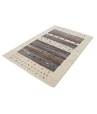 Hand Made Lori Wool Rug 4' 0" X 5' 11" 4' 0" X 5' 11" (122 X 180) / Ivory / Ivory