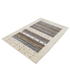 Hand Made Lori Wool Rug 3' 11" X 5' 9" 3' 11" X 5' 9" (119 X 175) / Ivory / Ivory
