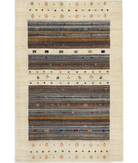 Hand Made Lori Wool Rug 3' 11" X 5' 9" 3' 11" X 5' 9" (119 X 175) / Ivory / Ivory