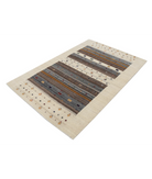 Hand Made Lori Wool Rug 4' 0" X 5' 10" 4' 0" X 5' 10" (122 X 178) / Ivory / Ivory
