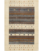 Hand Made Lori Wool Rug 4' 0" X 5' 10" 4' 0" X 5' 10" (122 X 178) / Ivory / Ivory