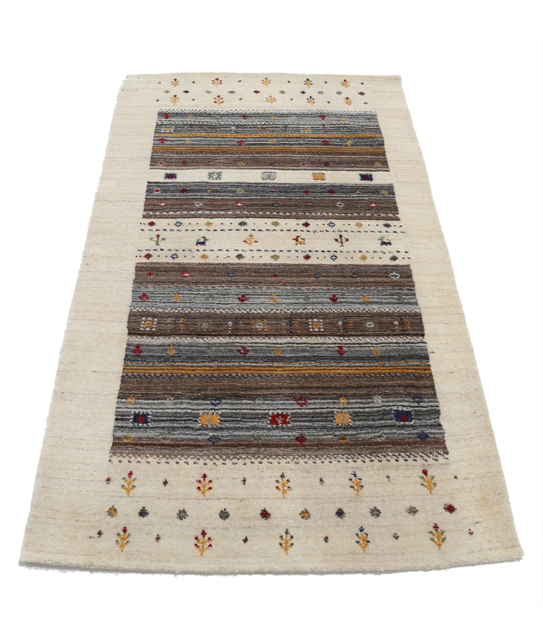 Hand Made Lori Wool Rug 3' 0" X 5' 3" 3' 0" X 5' 3" (91 X 160) / Ivory / Ivory