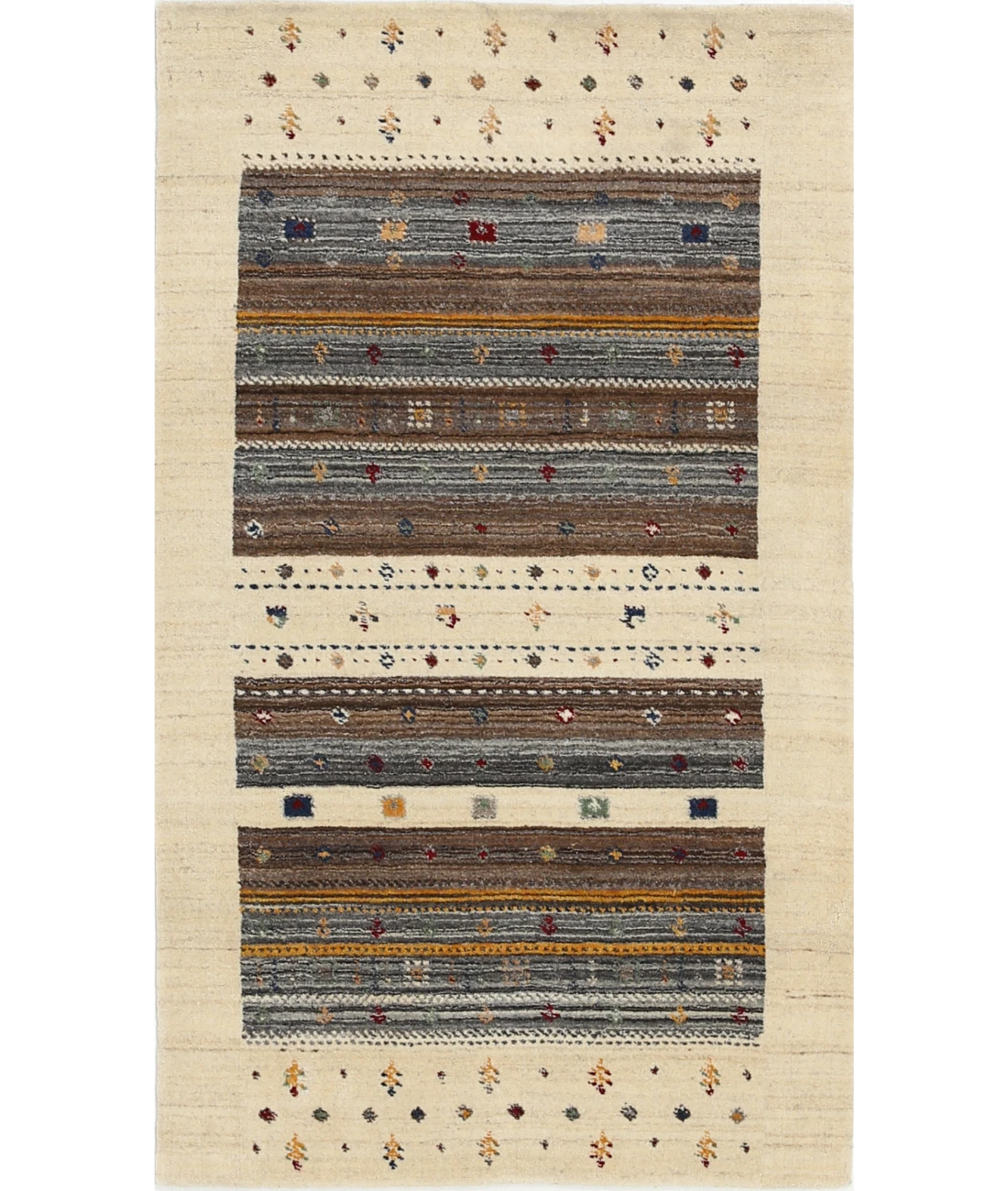 Hand Made Lori Wool Rug 3' 0" X 5' 2" 3' 0" X 5' 2" (91 X 158) / Ivory / Ivory