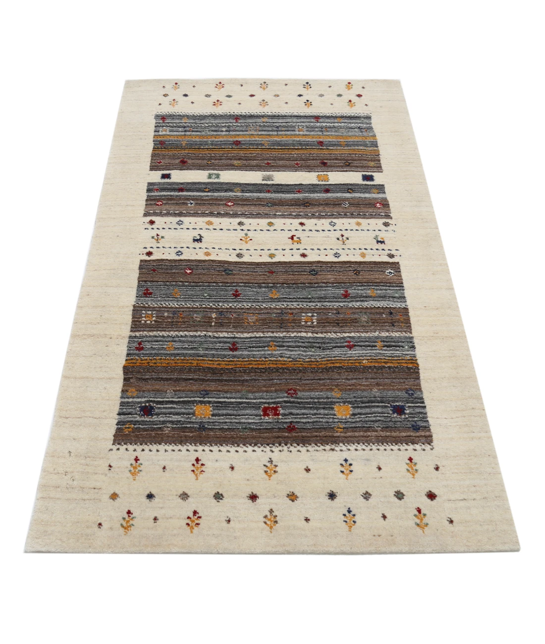 Hand Made Lori Wool Rug 3' 0" X 5' 3" 3' 0" X 5' 3" (91 X 160) / Ivory / Ivory
