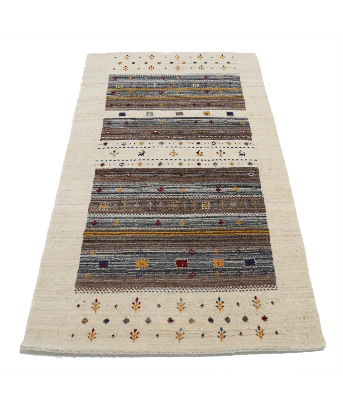 Hand Made Lori Wool Rug 3' 0" X 5' 2" 3' 0" X 5' 2" (91 X 158) / Ivory / Ivory