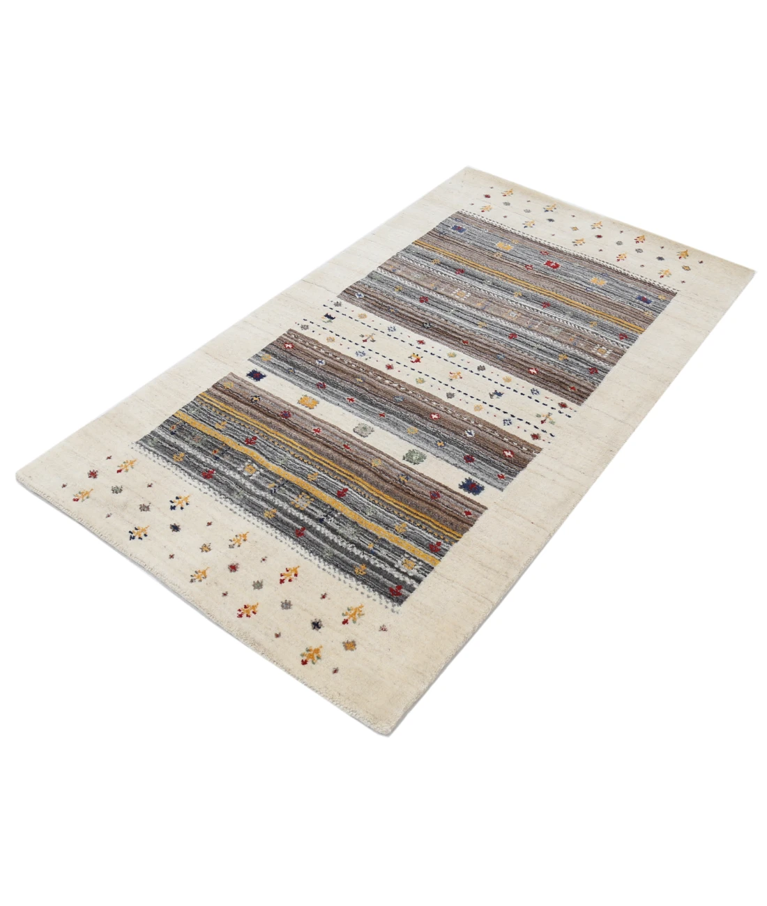 Hand Made Lori Wool Rug 2' 11" X 5' 2" 2' 11" X 5' 2" (89 X 158) / Ivory / Ivory