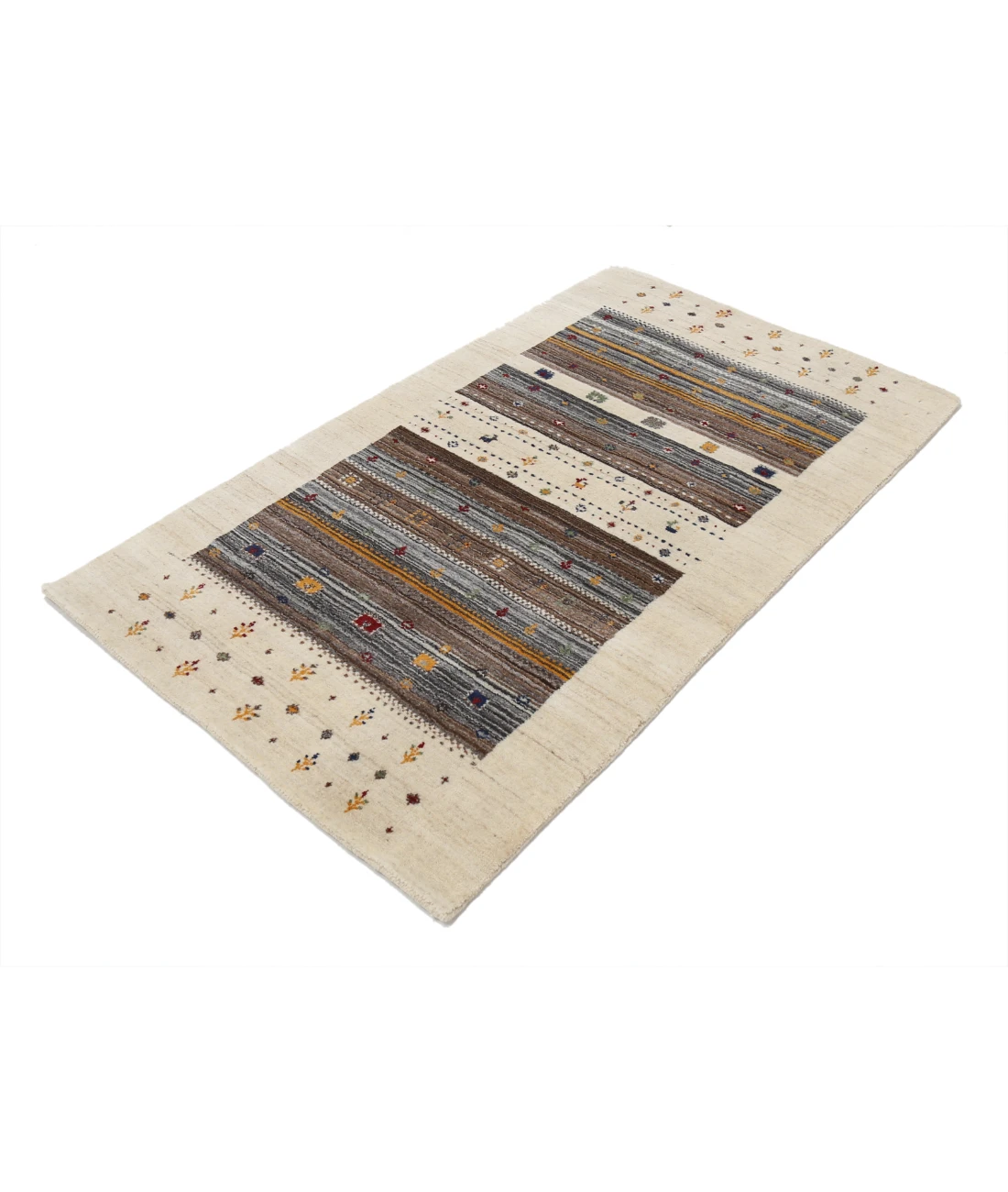 Hand Made Lori Wool Rug 3' 0" X 5' 2" 3' 0" X 5' 2" (91 X 158) / Ivory / Ivory