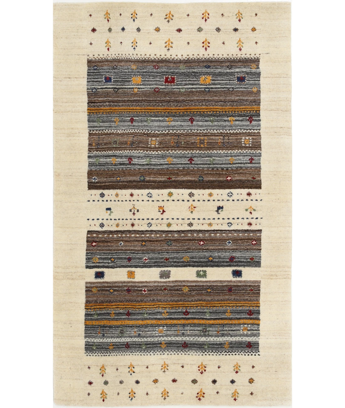 Hand Made Lori Wool Rug 3' 0" X 5' 2" 3' 0" X 5' 2" (91 X 158) / Ivory / Ivory