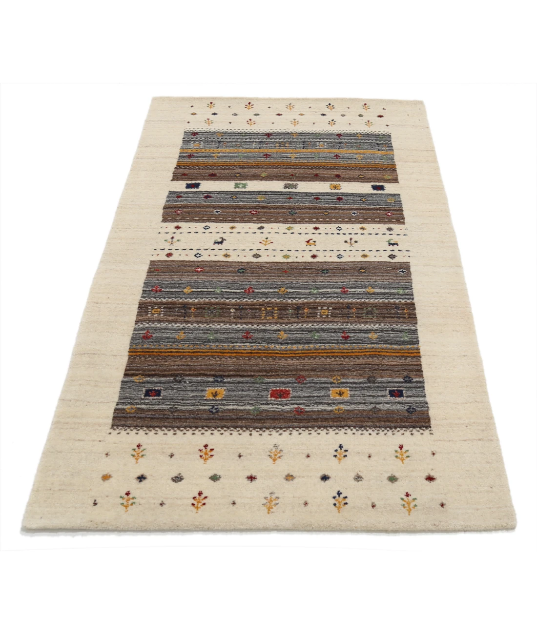 Hand Made Lori Wool Rug 3' 0" X 5' 2" 3' 0" X 5' 2" (91 X 158) / Ivory / Ivory