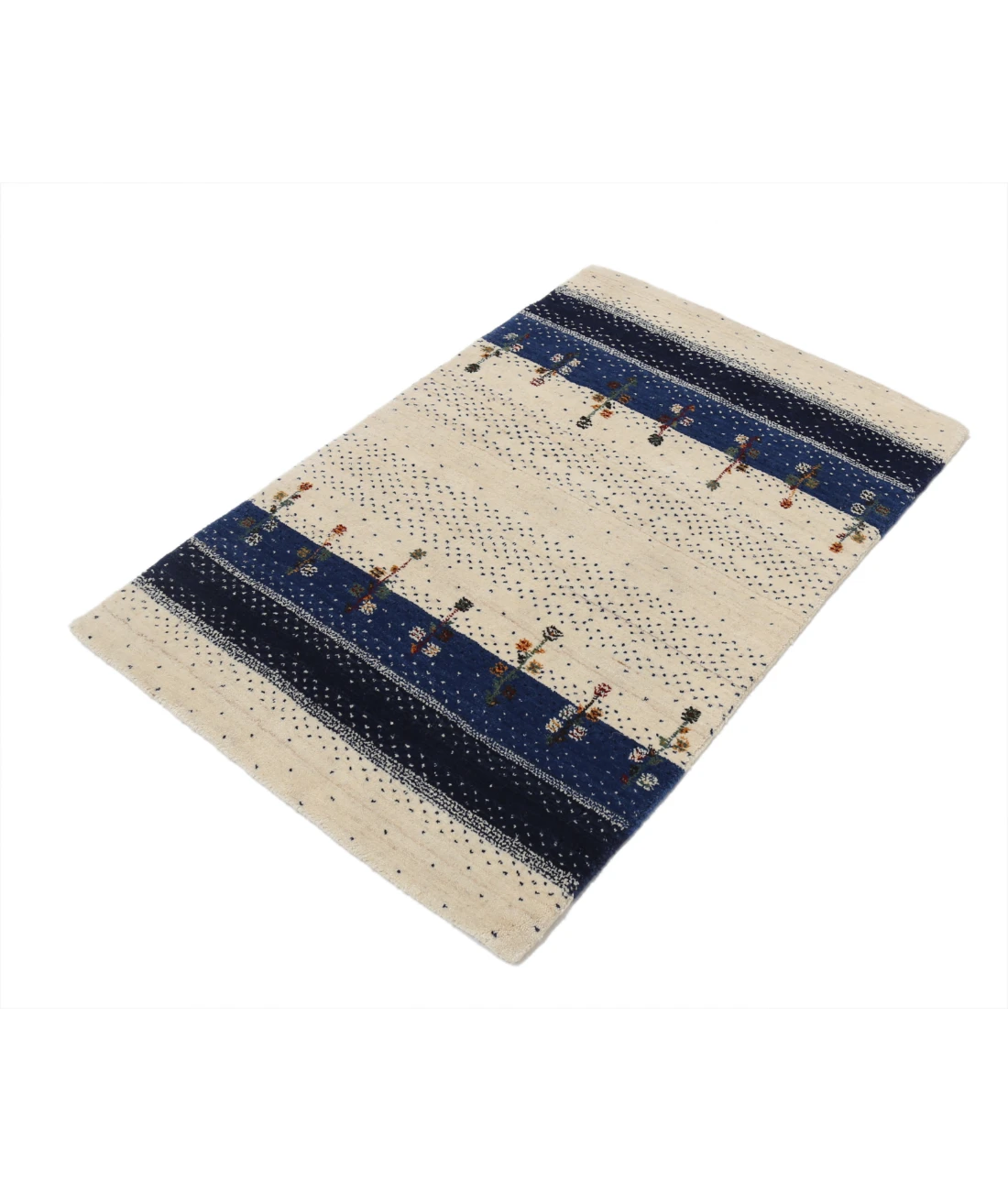 Hand Made Lori Wool Rug 2' 8" X 3' 11" 2' 8" X 3' 11" (81 X 119) / Ivory / Ivory