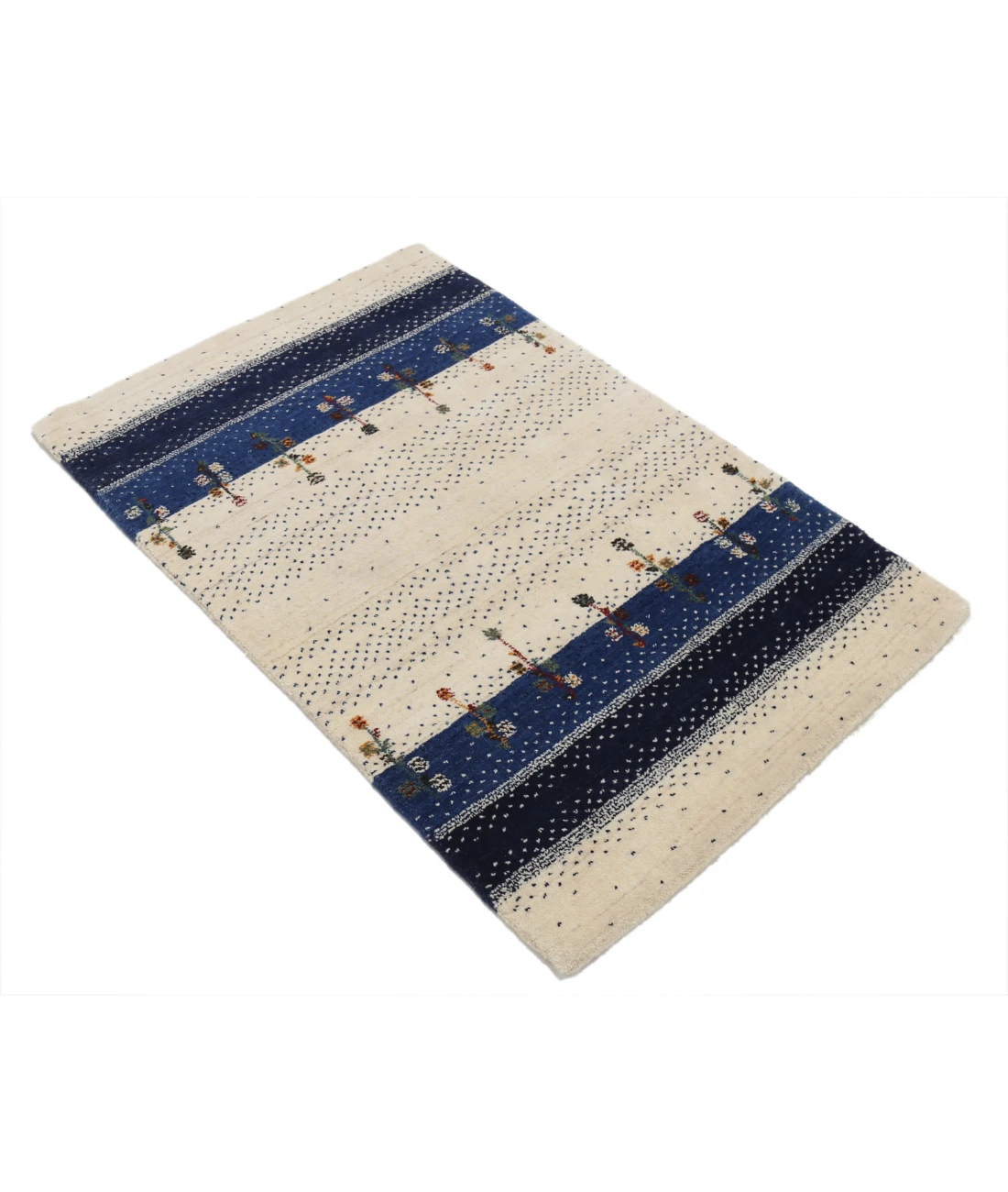Hand Made Lori Wool Rug 2' 8" X 3' 11" 2' 8" X 3' 11" (81 X 119) / Ivory / Ivory