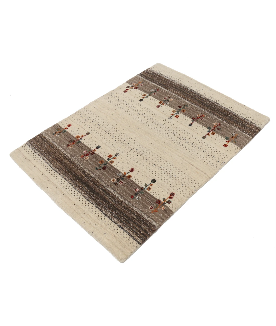 Hand Made Lori Wool Rug 2' 11" X 3' 11" 2' 11" X 3' 11" (89 X 119) / Ivory / Ivory