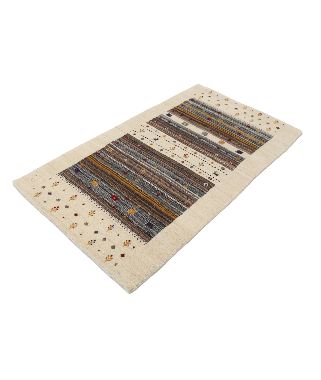 Hand Made Lori Wool Rug 2' 11" X 5' 2" 2' 11" X 5' 2" (89 X 158) / Ivory / Ivory