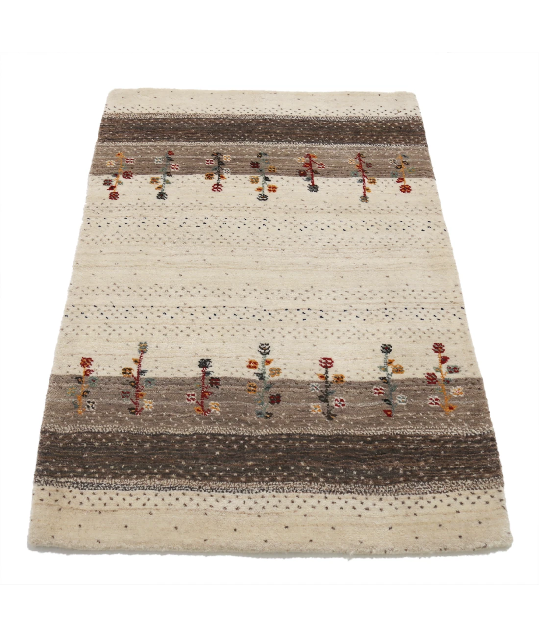 Hand Made Lori Wool Rug 2' 9" X 4' 0" 2' 9" X 4' 0" (84 X 122) / Ivory / Ivory
