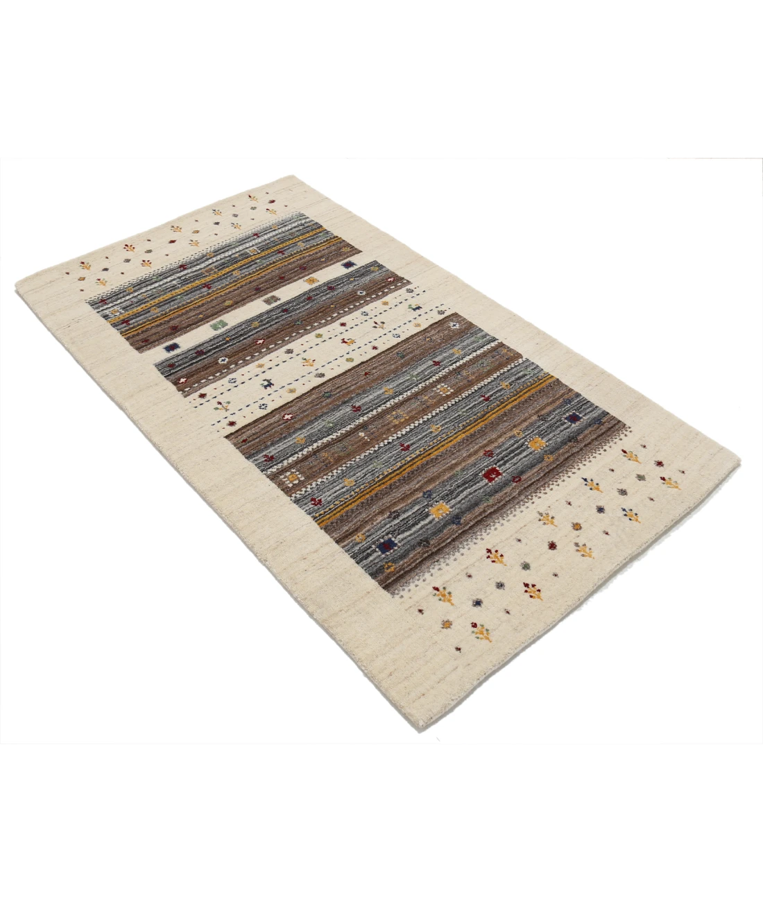 Hand Made Lori Wool Rug 3' 0" X 5' 2" 3' 0" X 5' 2" (91 X 158) / Ivory / Ivory