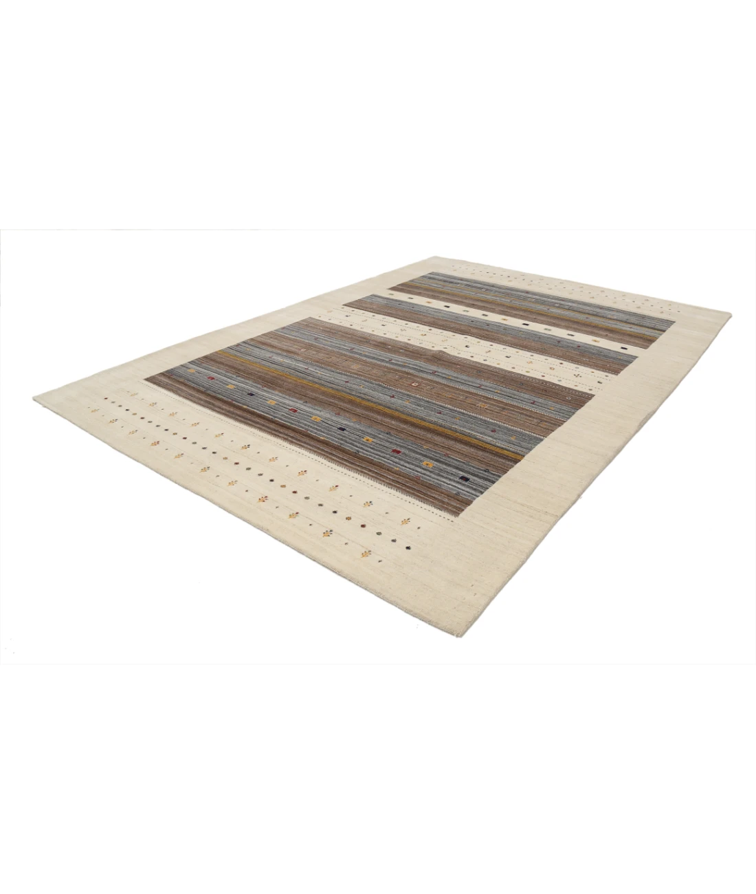 Hand Made Lori Wool Rug 8' 4" X 11' 5" 8' 4" X 11' 5" (254 X 348) / Ivory / Ivory
