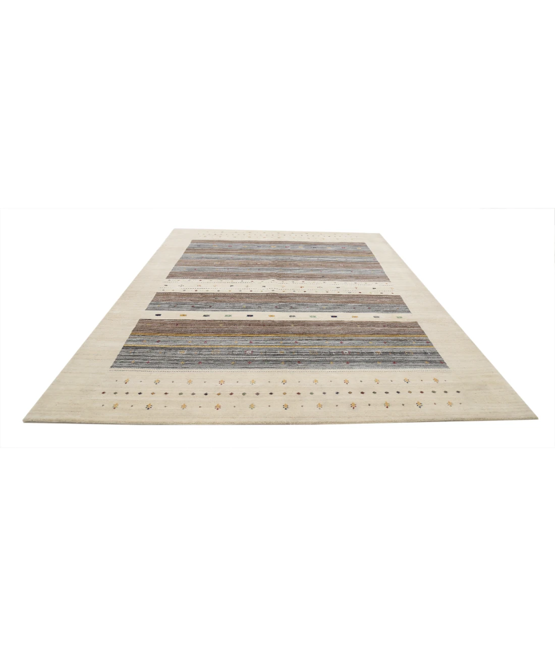 Hand Made Lori Wool Rug 8' 4" X 11' 5" 8' 4" X 11' 5" (254 X 348) / Ivory / Ivory